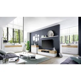 MCA Furniture MCA Sideboard »Dubai«, weiß Matt mit Absetzungen in Eiche