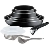 Tefal Ingenio Essential , Schwarz, Aluminium, Titanium Excellence, 250 °C, Thermo-Punkt, Abnehmbar - Schwarz