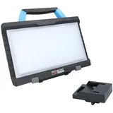 BTEC Worker Multi Akku 50 Watt Arbeitsleuchte IP54 LED Baustrahler Arbeitslampe Bauleuchte Werkstattlampe Baustellenlampe LED mit Adapter passend für Makita18V Akkus - OHNE AKKU