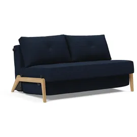 Innovation Living Schlafsofa Cubed Eiche Stoff Blau Blue 140 cm