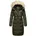 Marikoo Damen langer Winterjacke Stepp Parka mit abnehmbarer Kapuze Schneesternchen