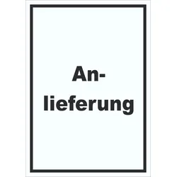 Anlieferung Schild mit Text Annahme hochkant A5 (148x210mm)