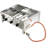 Edelstahl Gasbräter Gasgrill Bräter 10 kW 3 flammig Gasschlauch BBQ Grill B01