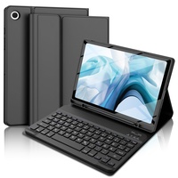 FOGARI Tastatur Hülle für Samsung Galaxy Tab A8 10.5‘’ - Schutzhülle mit Pencil Halter, Magnetisch Abnehmbarer Tastatur mit QWERTZ Layout für Tab A8 10.5 Zoll 2022 SM-X200/X205/X207 Tablet, Schwarz