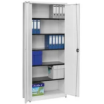 Mauser Stahlschrank entero BF4/22 STG 9010/9010 reinweiß 95,0 x 42,0 x 220,0 cm, aufgebaut