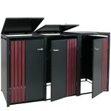 Proregal Mülltonnenverkleidung 122 x 200 x 84 cm anthrazit