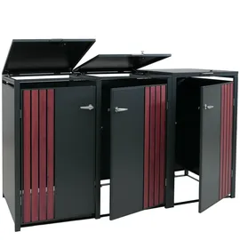 Proregal Mülltonnenverkleidung 122 x 200 x 84 cm anthrazit