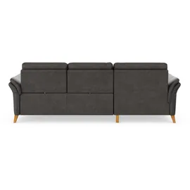 sit&more Ecksofa SIT & MORE "Göteborg", grau (anthrazit), B:268cm H:90cm T:176cm, Sofas, Ecksofa, Sitztiefenverstellung und Federkern, wahlweise mit Bettfunktion