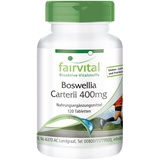 Fairvital | Boswellia carterii 400 mg - 120 vegane Tabletten - Afrikanischer Weihrauch-Extrakt - 65% Boswelliasäuren - Qualitätsgeprüft und hochdosiert - Made in Germany