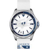 Lacoste 2010942 Capbreton Herren 46mm 5ATM - Weiß/Weiß