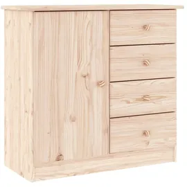 vidaXL Sideboard alta 77x35x73 cm Massivholz Kiefer