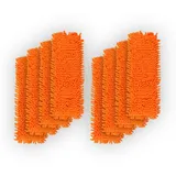 BestLivings Bodenwischer Ersatzbezug Mikrovelour Chenille Orange 8er Pack