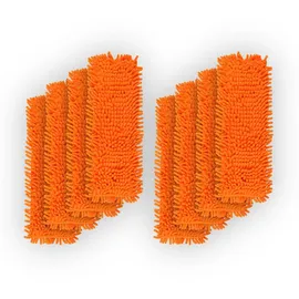 BestLivings Bodenwischer Ersatzbezug Mikrovelour Chenille Orange 8er Pack