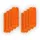 BestLivings Bodenwischer Ersatzbezug Mikrovelour Chenille Orange 8er Pack