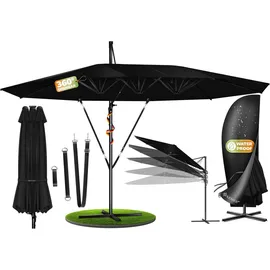 Kesser Doppelsonnenschirm 460 x 270 cm Schwarz
