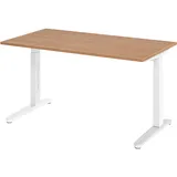 bümö Schreibtisch Serie-XB Nussbaum / Weiß