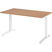 bümö Schreibtisch Serie-XB Nussbaum / Weiß
