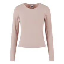URBAN CLASSICS Ladies Basic Super Slim Longsleeve Rosa XL