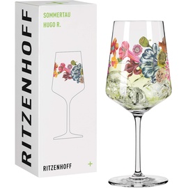Ritzenhoff & Breker Ritzenhoff 2931006 Aperitifglas 500 ml – Serie Sommertau – Motiv Nr. 6 mit Pflanze & Baum – Made in Germany