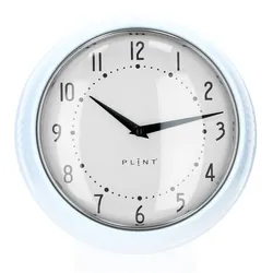Plint Wanduhr Küchenuhr Retro weiß