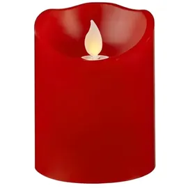 Star Trading LED Stumpenkerze Twinkle H: 10 cm rot
