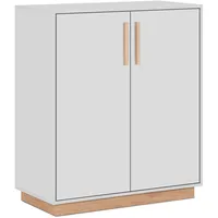 Furn.design Kommode grau Hickory Walnuss 82 cm 2-türig, Hanno