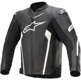 Alpinestars Faster V2 Lederjacke schwarz/weiß 54