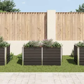 vidaXL Garten-Hochbeet verzinkter Stahl rechteckig 160 x 80 x 77 cm Anthrazit 