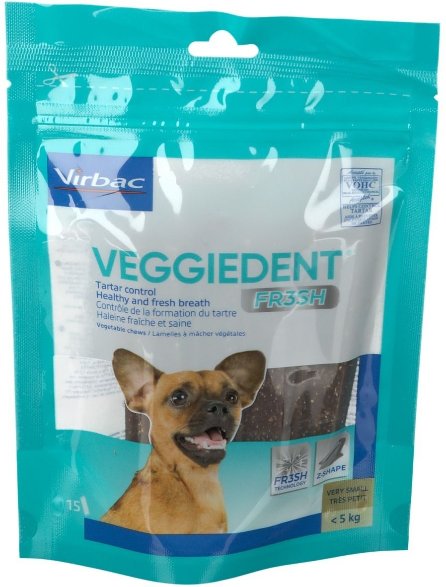 Virbac VeggieDent® Fresh Très Petit Chien 15 bande(s)