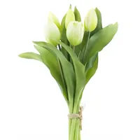 Mucplants künstliche Tulpen Tulpenbündel mit 4 Tulpen und 3
