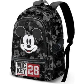 Disney Micky Maus Year-FAN Fight Rucksack Schwarz