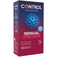 Control Sensual Xtra Dots* Kondome, 12 St transparent