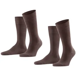 FALKE Herren Socken Swing 2er-Pack - Herren, Strümpfe,Twopack, Uni, 39-46 Braun 43-46 (UK 9-11)