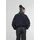 Karl Kani Bomberjacke KARL KANI "Karl Kani OG Crop Teddy Bomber Jacket", Damen, Gr. M, dunkelblau, 100% Polyester, mehrfarbig, oversize, hoch geschlossener Ausschnitt, Jacken Bomberjacke