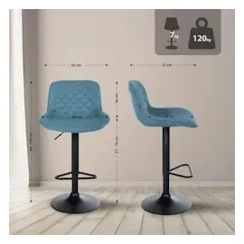 CLP Barhocker Kasson blau/Stoff