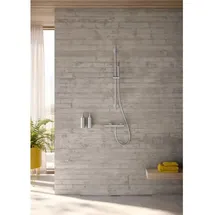 Herzbach Design iX Aufputz-Duscharmatur mit Mischer Edelstahl 17.021000.1.09