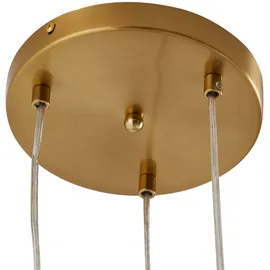 LINDBY Piatra Cluster Pendelleuchte Cognac/Messing - Wohnzimmer