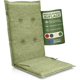 Petsation Florence Hochlehner Auflage – Gartenstuhlauflage Hochlehner mit Schaumstoff Polster, Outdoor Kissen & Stuhlkissen für Gartenstuhl, Sitzkissen Stuhl & Sitzkissen Bank, Outdoor (1, Olive)