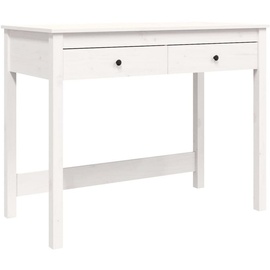 vidaXL Schreibtisch mit Schubladen Weiß 100x50x78 cm Massivholz Kiefer