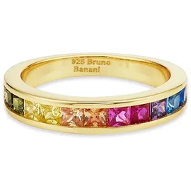 Bruno Banani Fingerring BRUNO BANANI "Schmuck Geschenk Silber 925 Damenring Regenbogen" Gr. 53, gold (gelbgoldfarben, mehrfarbig), Fingerringe, Damen, 53, Silber 925 (Sterlingsilber), 2,8mm, Fingerring, mit Zirkonia (synth.)