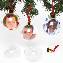 Durchsichtige Weihnachtskugeln (pro Set 4) Bastelaktivitäten zu Weihnachten