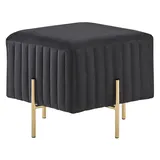 Beliani Pouf Schwarz Samtstoff Dayton -