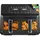 NutriChef Heißluftfritteuse XL 8L Doppelkammer schwarz