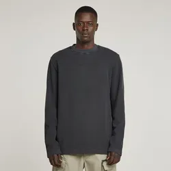 G-STAR Longsleeve »Overdyed Tweeter«, aus Piqué-Strick G-STAR dk black gd XL