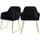 ML-Design Esszimmerstuhl Samt schwarz 2er Set