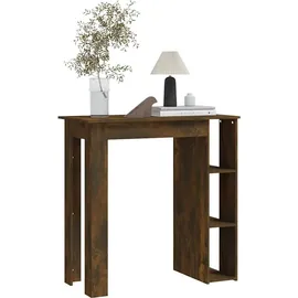 vidaXL Bartisch mit Regal 102 x 50 x 103,5 cm Braun