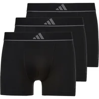 Adidas Herren Boxershorts, 3er Pack in Schwarz L