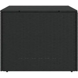 vidaXL Gartentruhe Schwarz 291L Poly Rattan