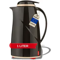 Helios 2934-123 Wave Push Kunststoff-Isolierkanne, 1 Liter, cappuccino