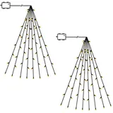 Star Trading Baummantel Lichterkette Außen Batterie Led Baummantel Lichterkette Baum 2er Set Weihnachtsbaum Lichterkette Tannenbaum Lichterkette Christbaum Lichterkette Batterie Betrieben - Star Trading